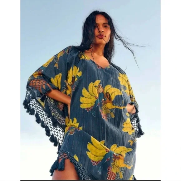 chinese dress ladies Red Fish Top Maxi Dress – FARM Rio main image 0